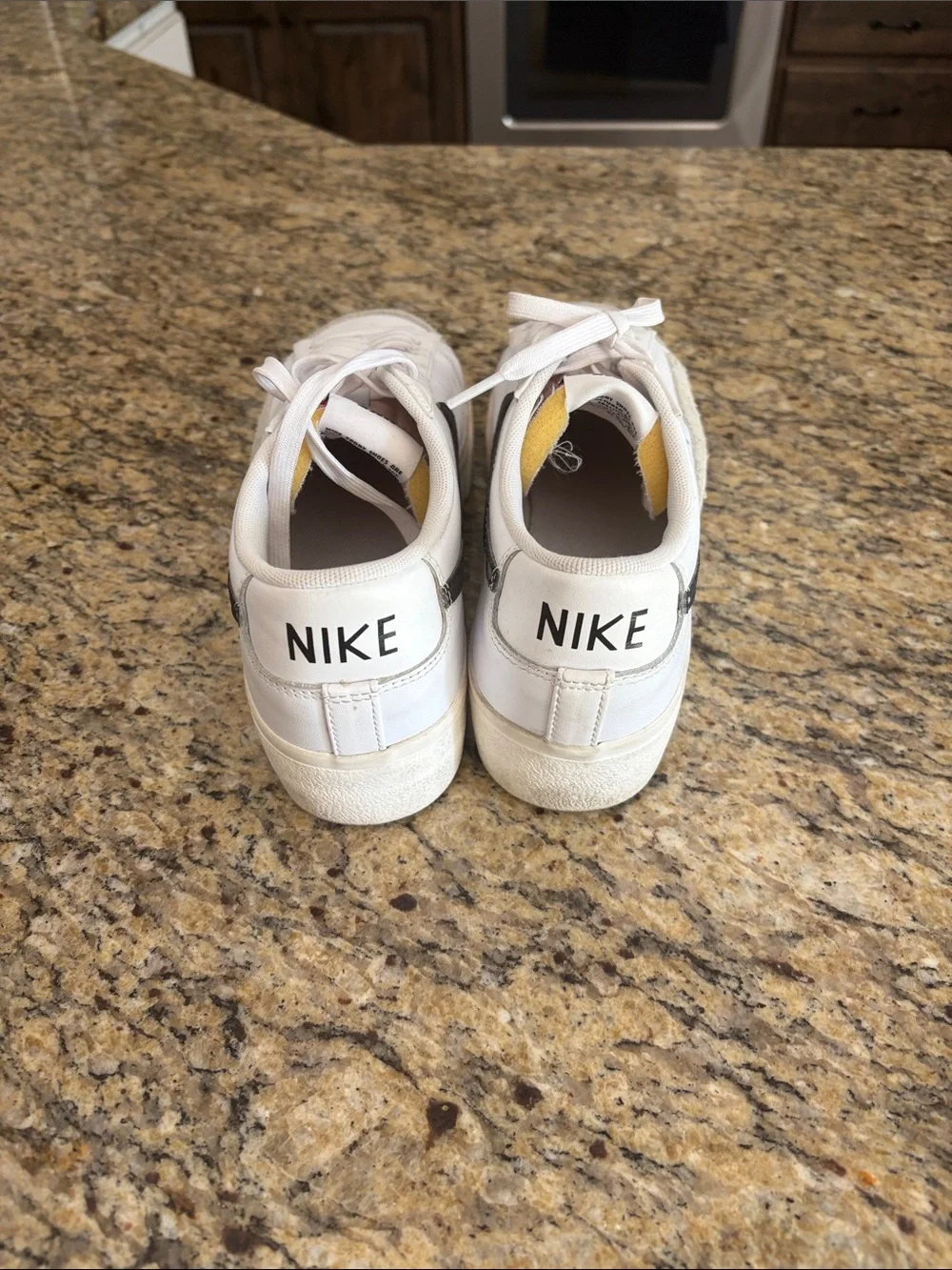 Nike Blazer 77 platform White Low-Top Sneakers with Black Swoosh